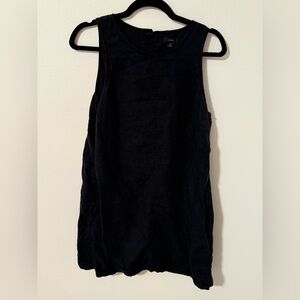 Women’s J.Crew black linen mini shift dress